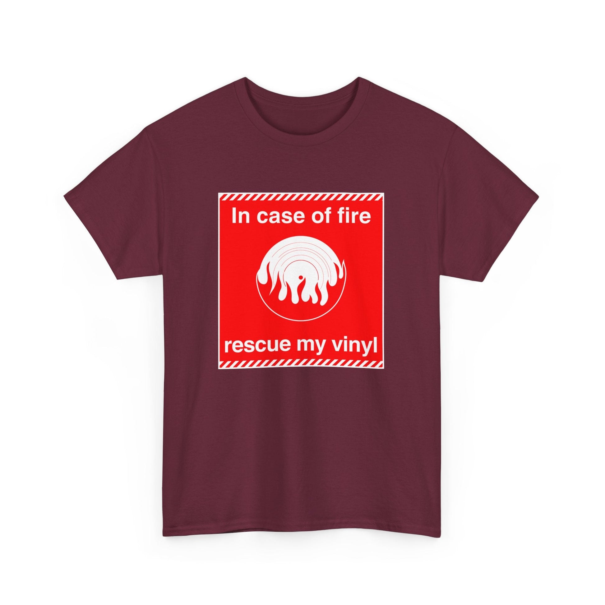 In Case of Fire Save My Vinyl T Shirt