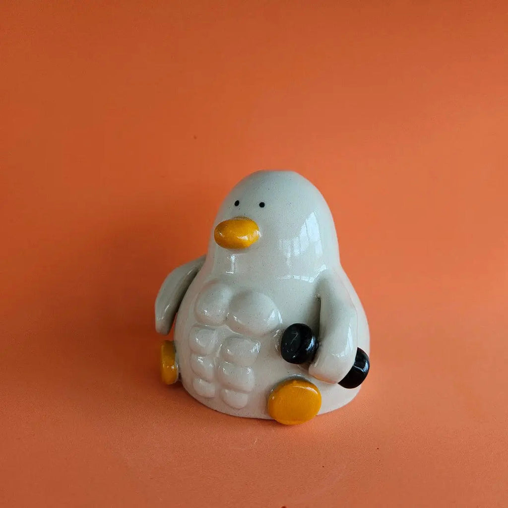 Russell the Gym Duck Ceramic Ornament