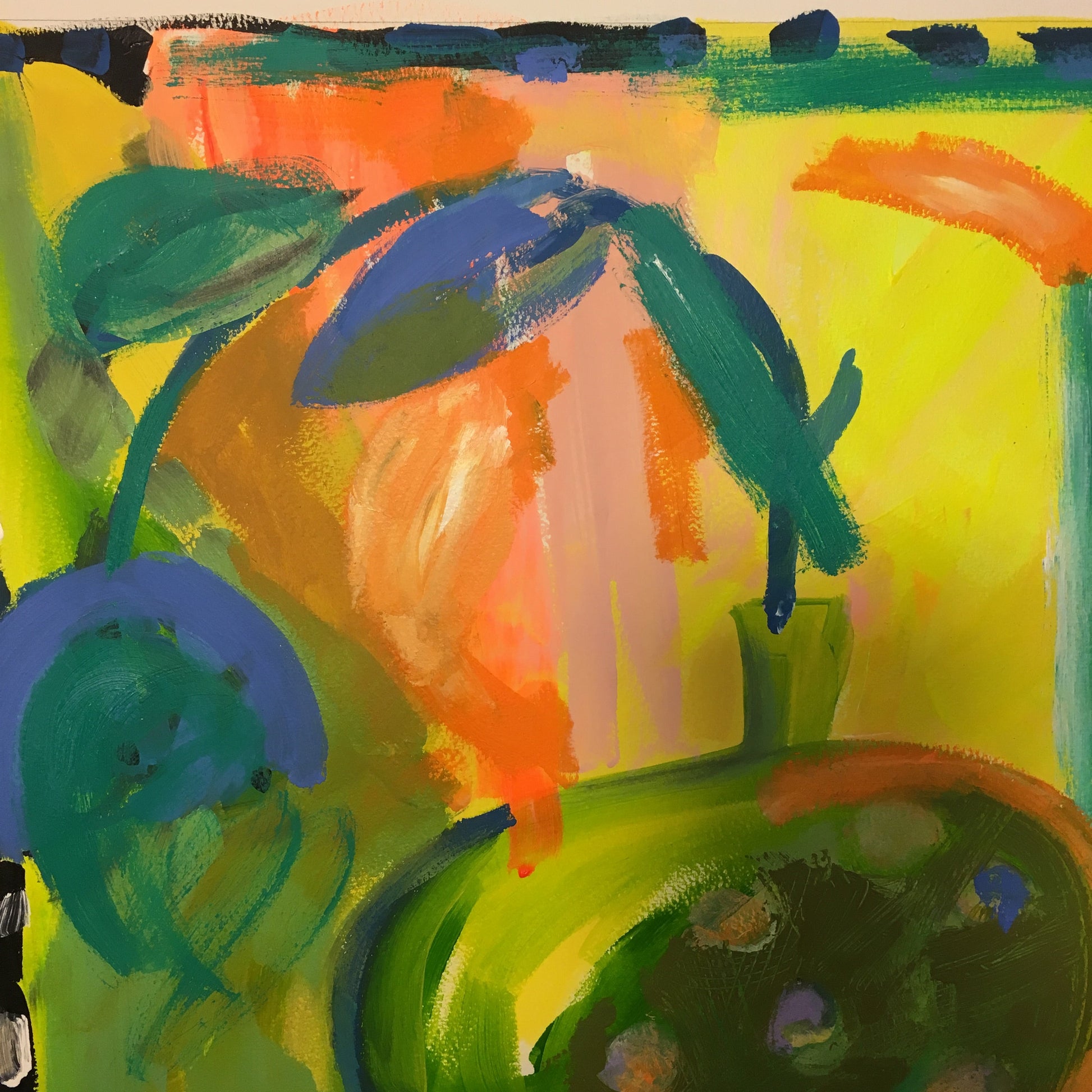 Tulip Painting Original Gouache and Watercolour