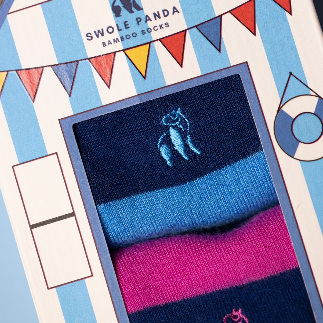 Beach Hut Sock Box 2 Pairs Bamboo Socks for Him