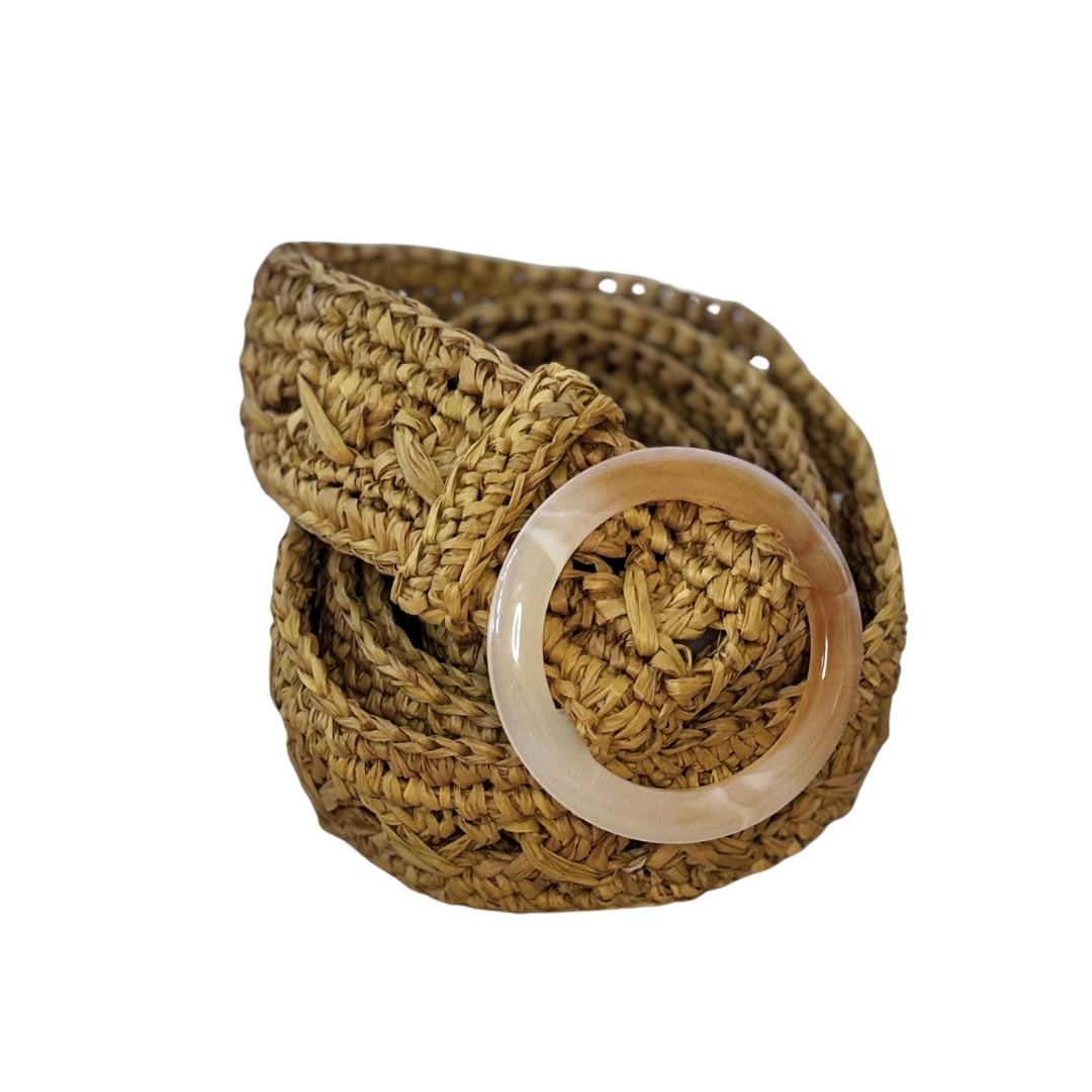 Natural Raffia Belt