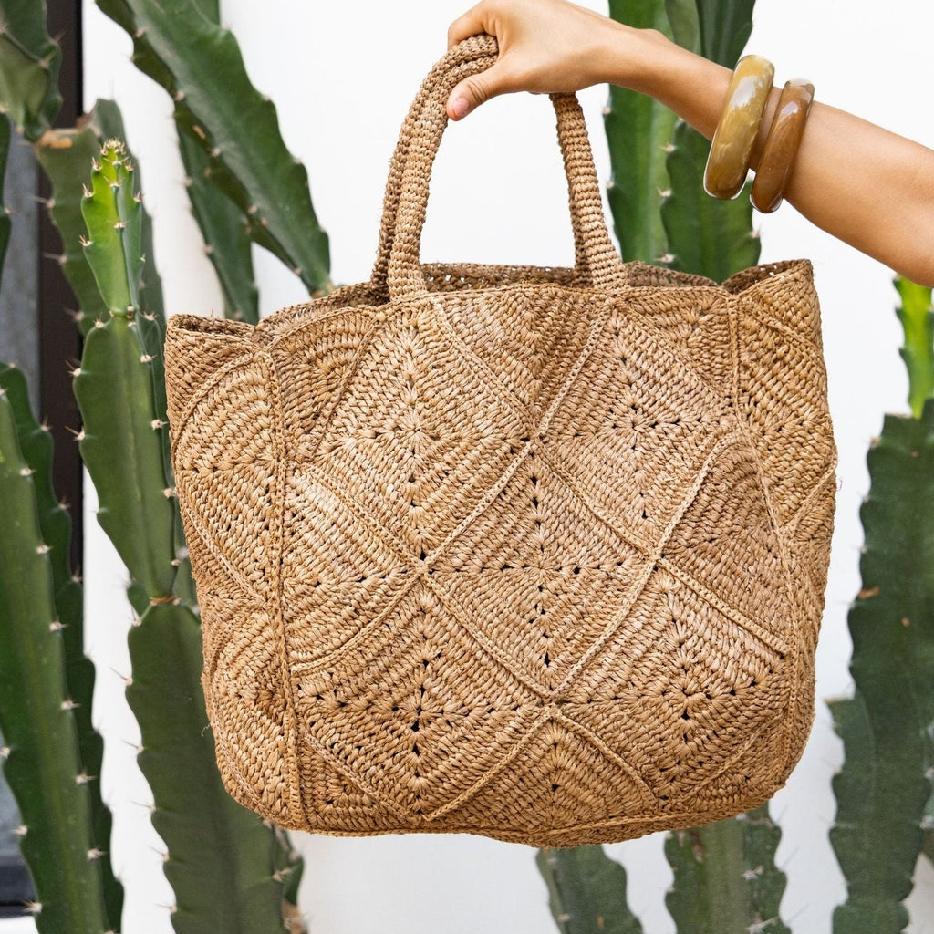 Nico Raffia Tote Bag