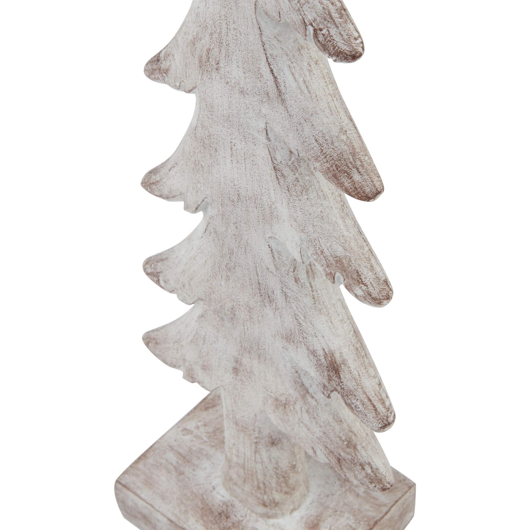 Hand-sculpted Nordic winter tree sculpture with snow-dusted branches, textured resin, and lifelike details, 39cm tall. by RoomLondon at brixbailey.com