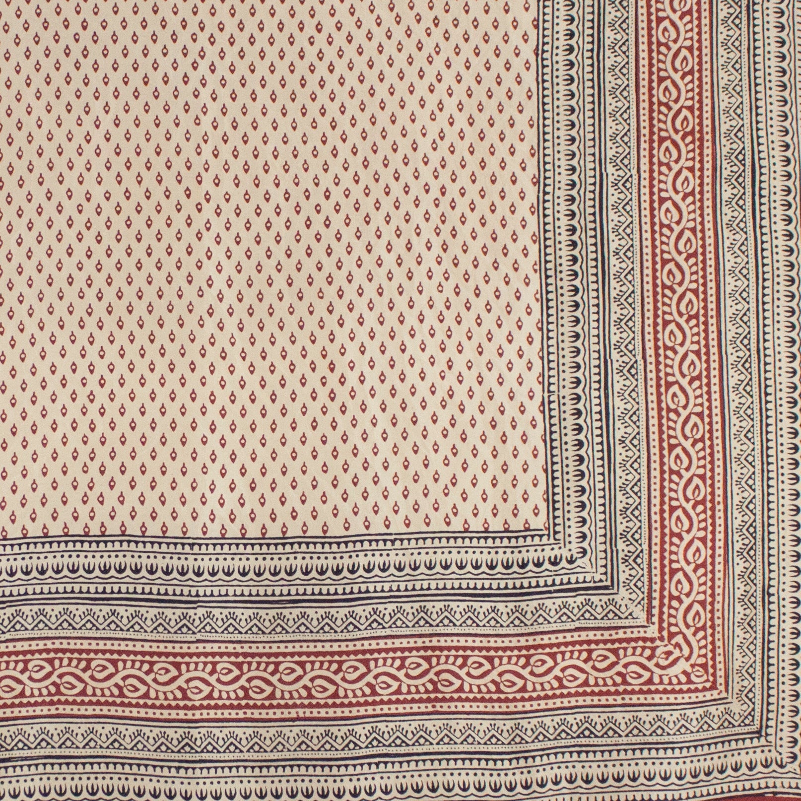 Mini Spade Print Silk Square Scarf in Red