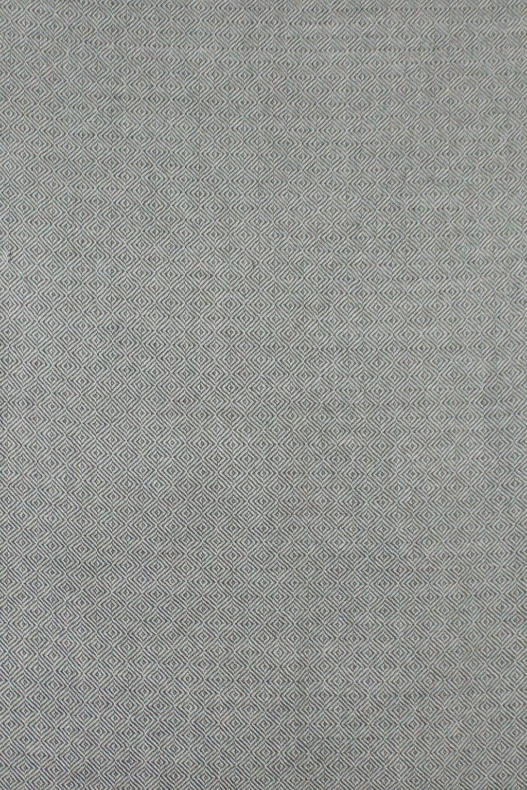 Grey Merino Wool Diamond Weave Scarf