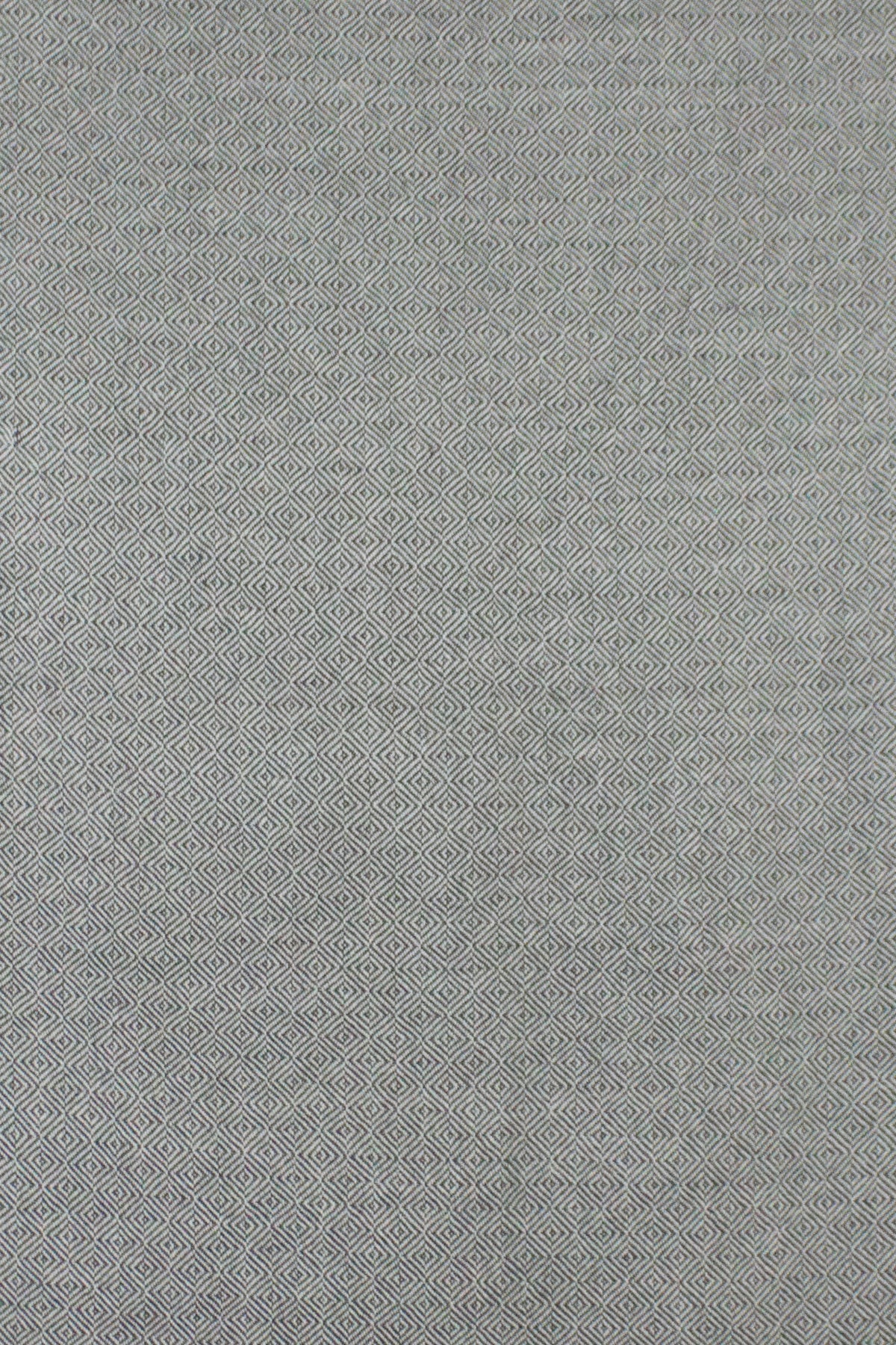 Grey Merino Wool Diamond Weave Scarf