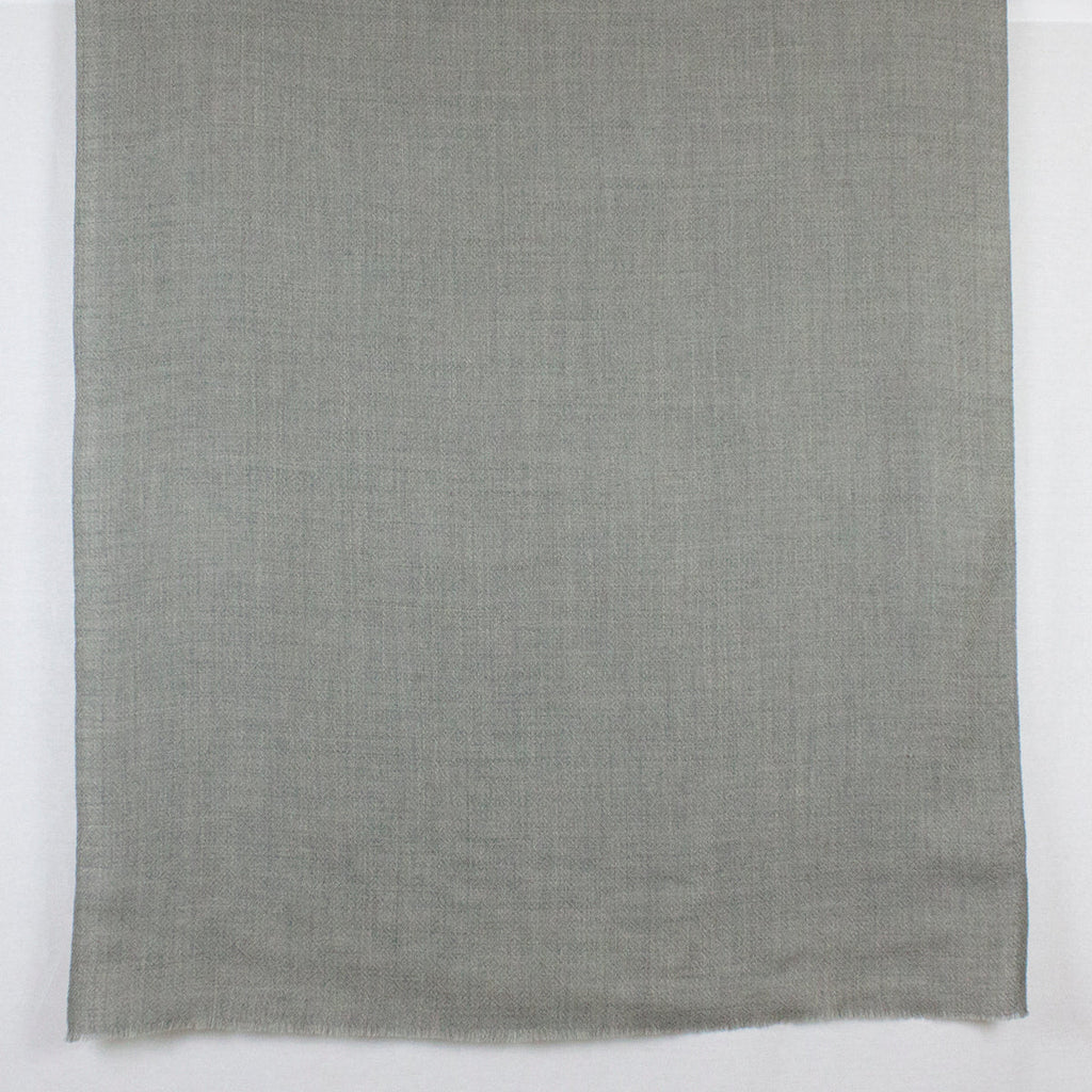Ice Grey Diamond Weave Merino Wool Scarf
