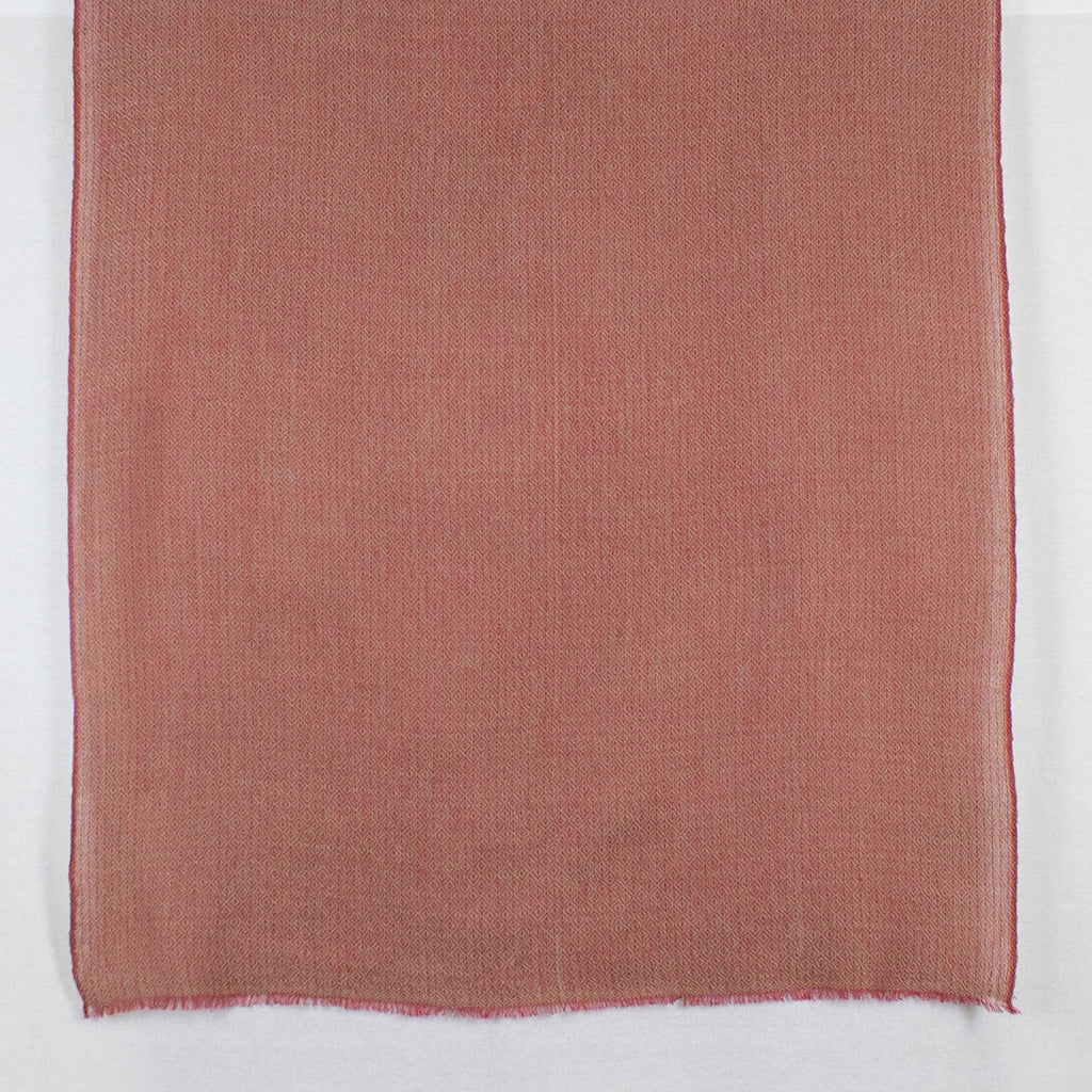 Red Diamond Weave Merino Wool Scarf