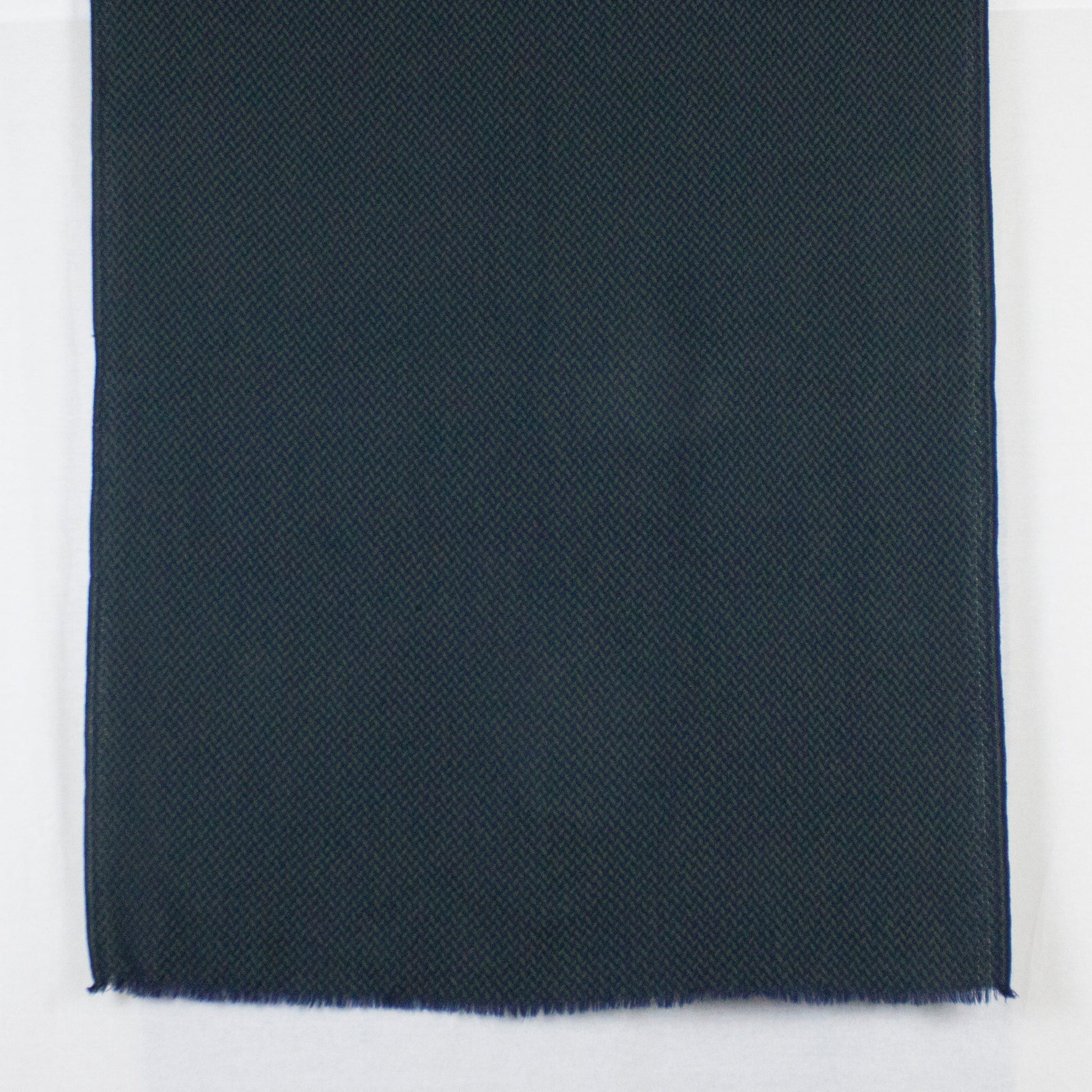 Chevron Weave Two Tone Merino Wool Scarf in Navy and Green