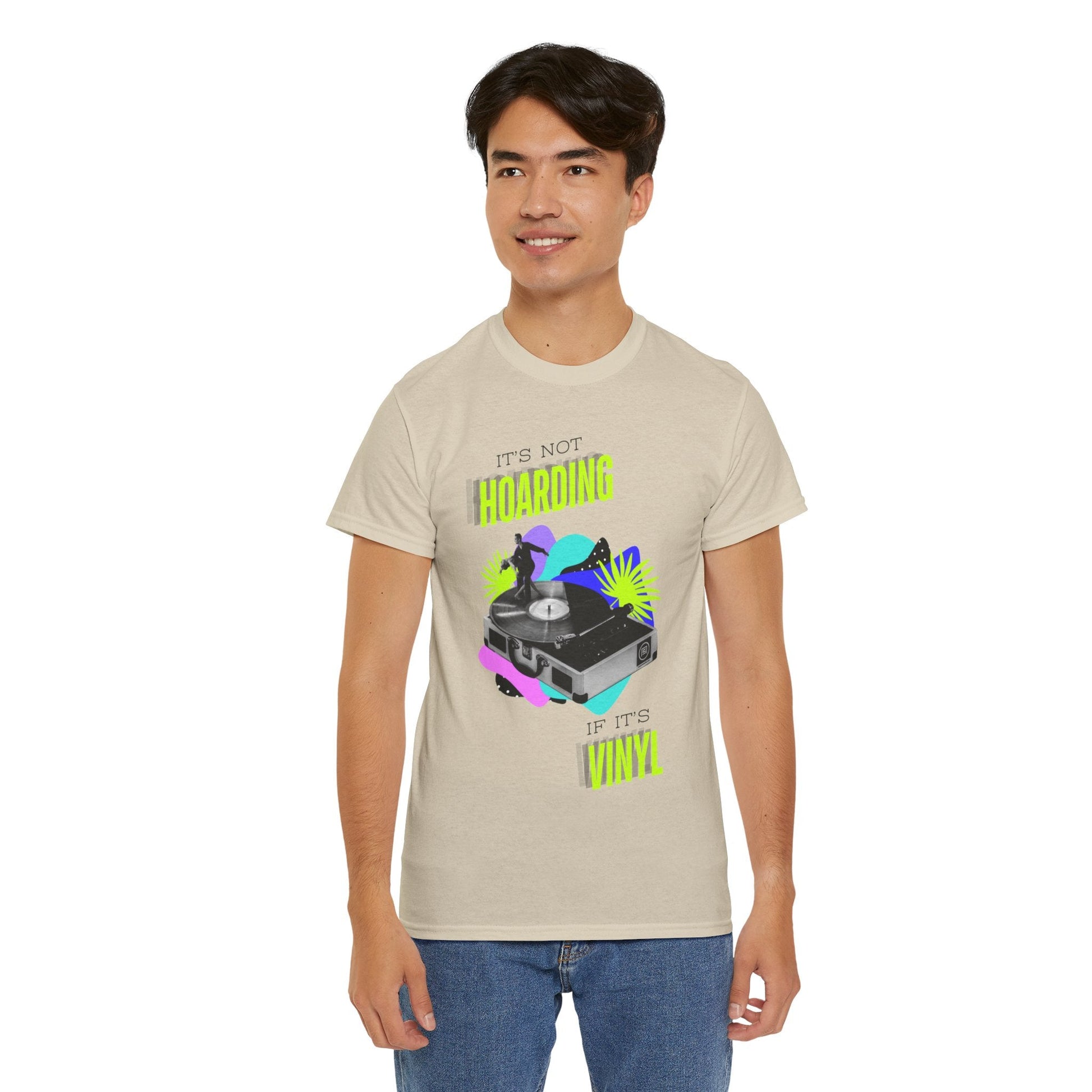 It's Not Hoarding If It's Vinyl Fluorescent Men's T-Shirt