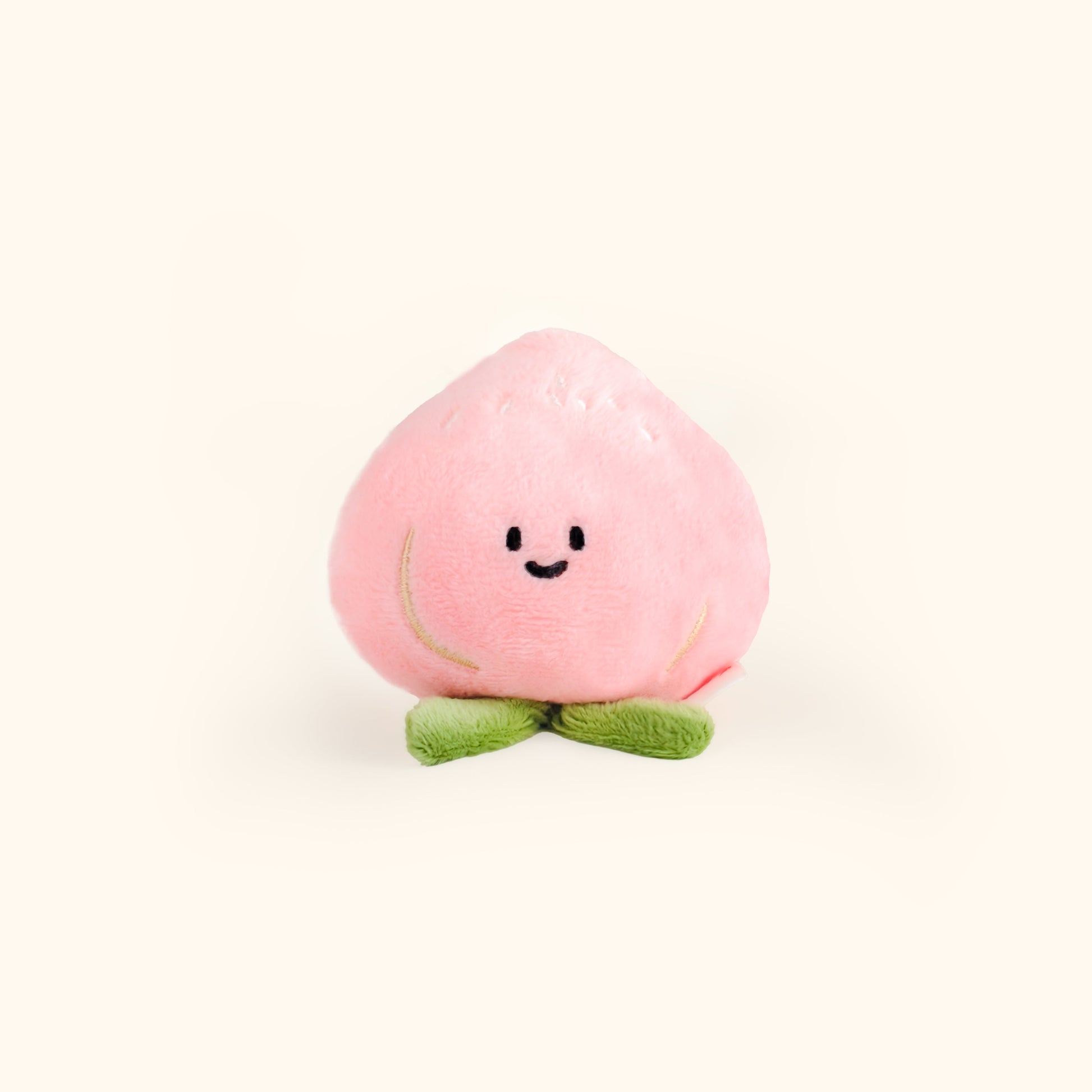 Peach Plush Bag Charm in Pink