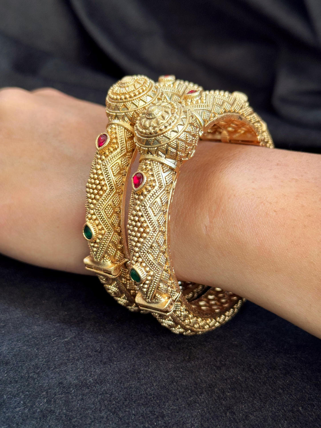 Rajasthani Shield Kada - Chunky openable kada.