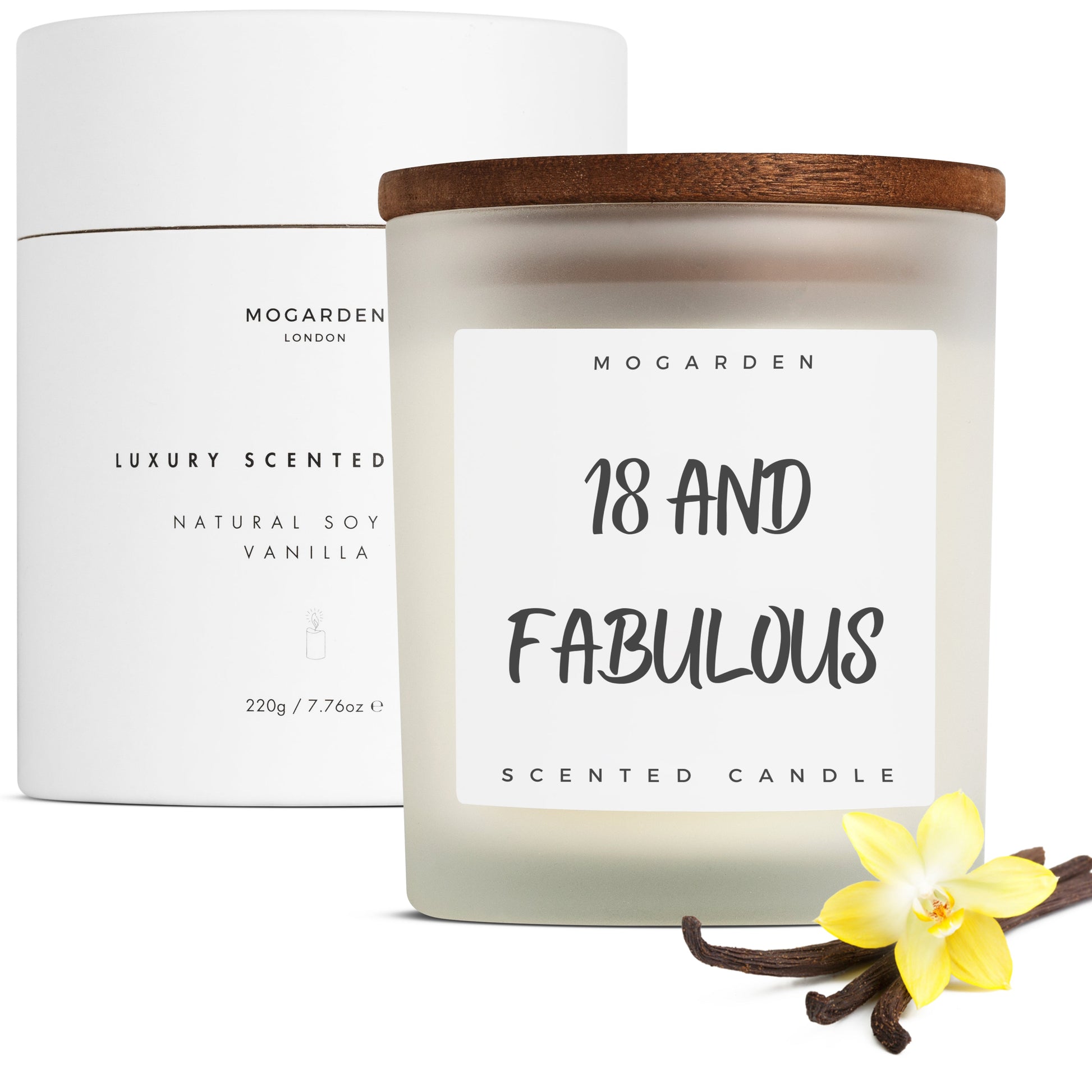 18th Birthday Luxury Vanilla Soy Candle 220g