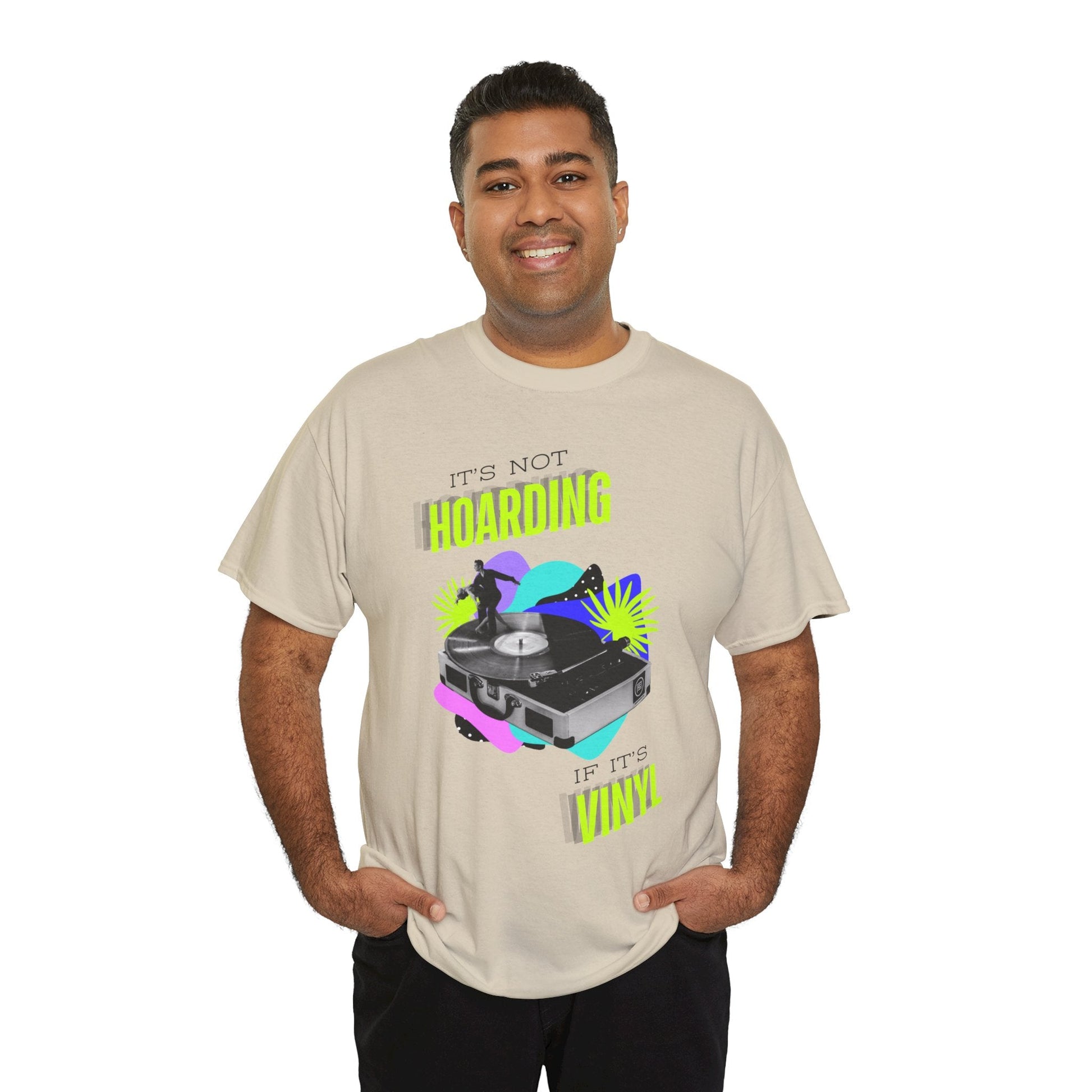 It's Not Hoarding If It's Vinyl Fluorescent Men's T-Shirt