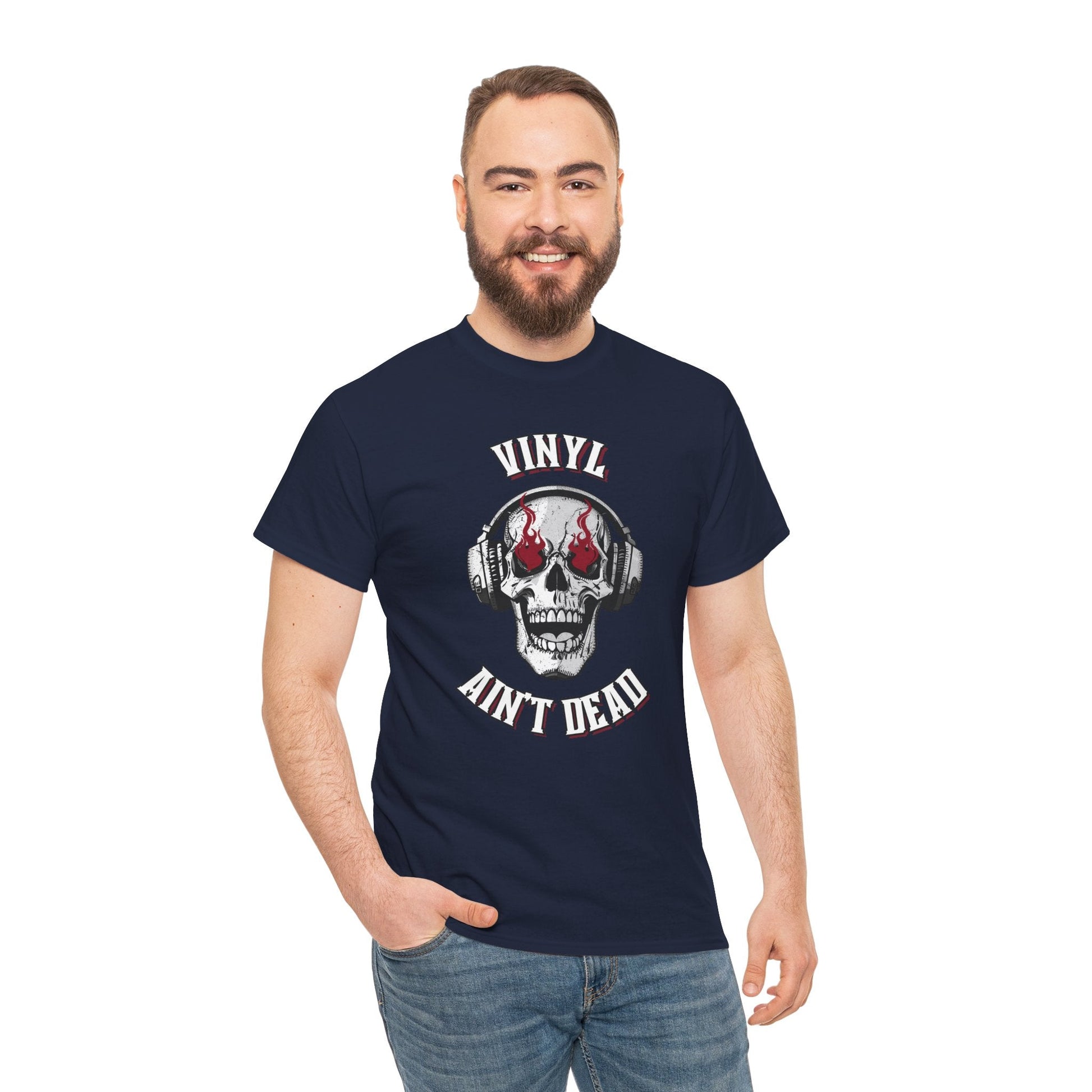 Vinyl Ain't Dead Skull Men's T-Shirt