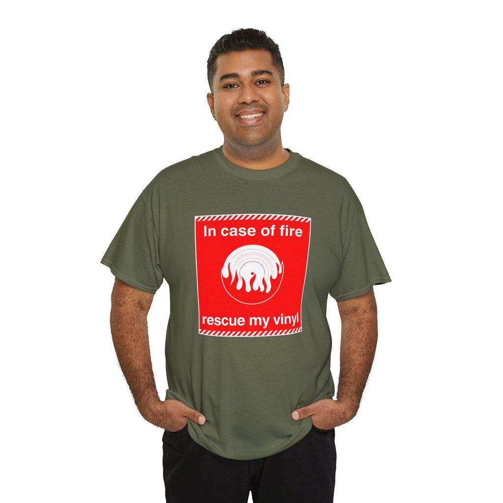 In Case of Fire Save My Vinyl T Shirt