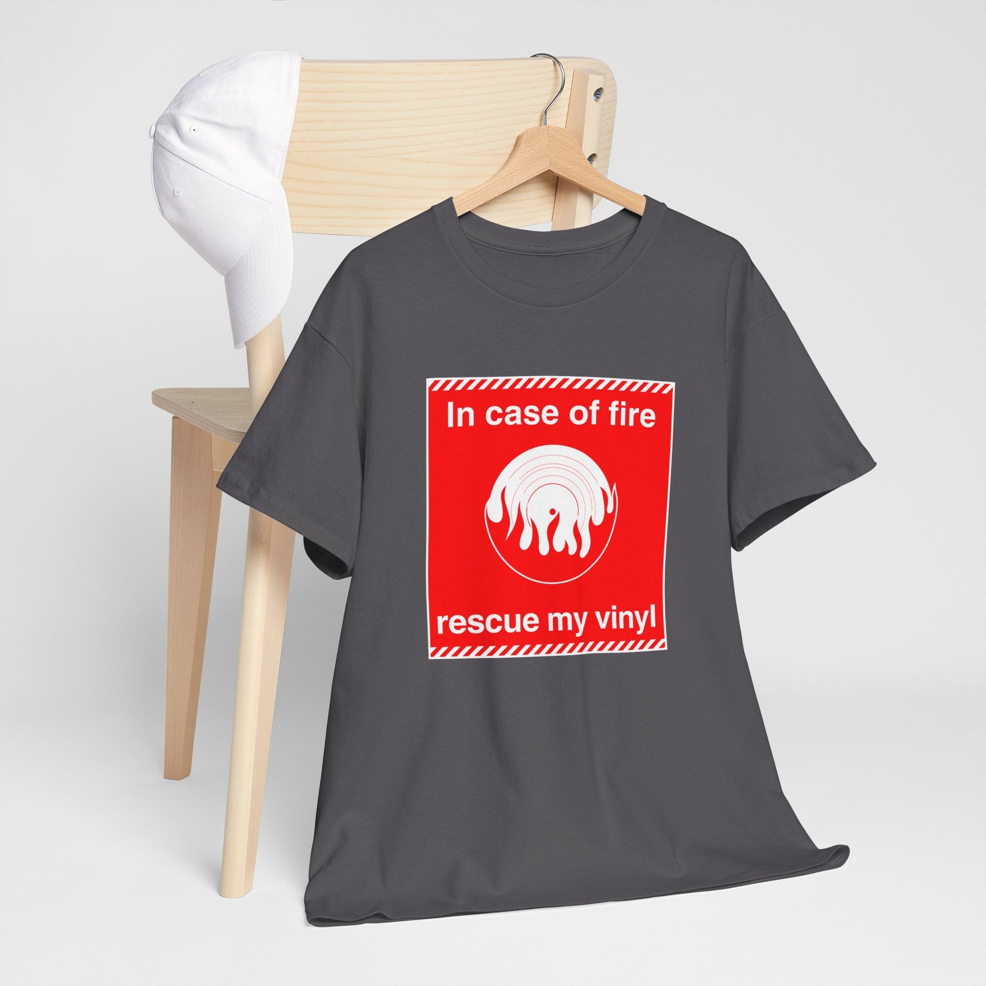 In Case of Fire Save My Vinyl T Shirt