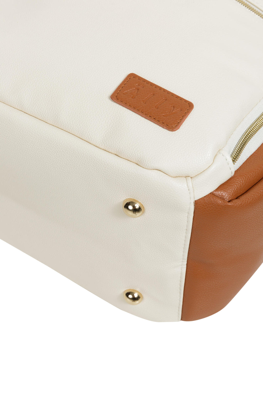 Stylish Cappuccino Diaper Bag – Durable, Lightweight & Vegan Leather by Ally Scandic at www.brixbailey.com