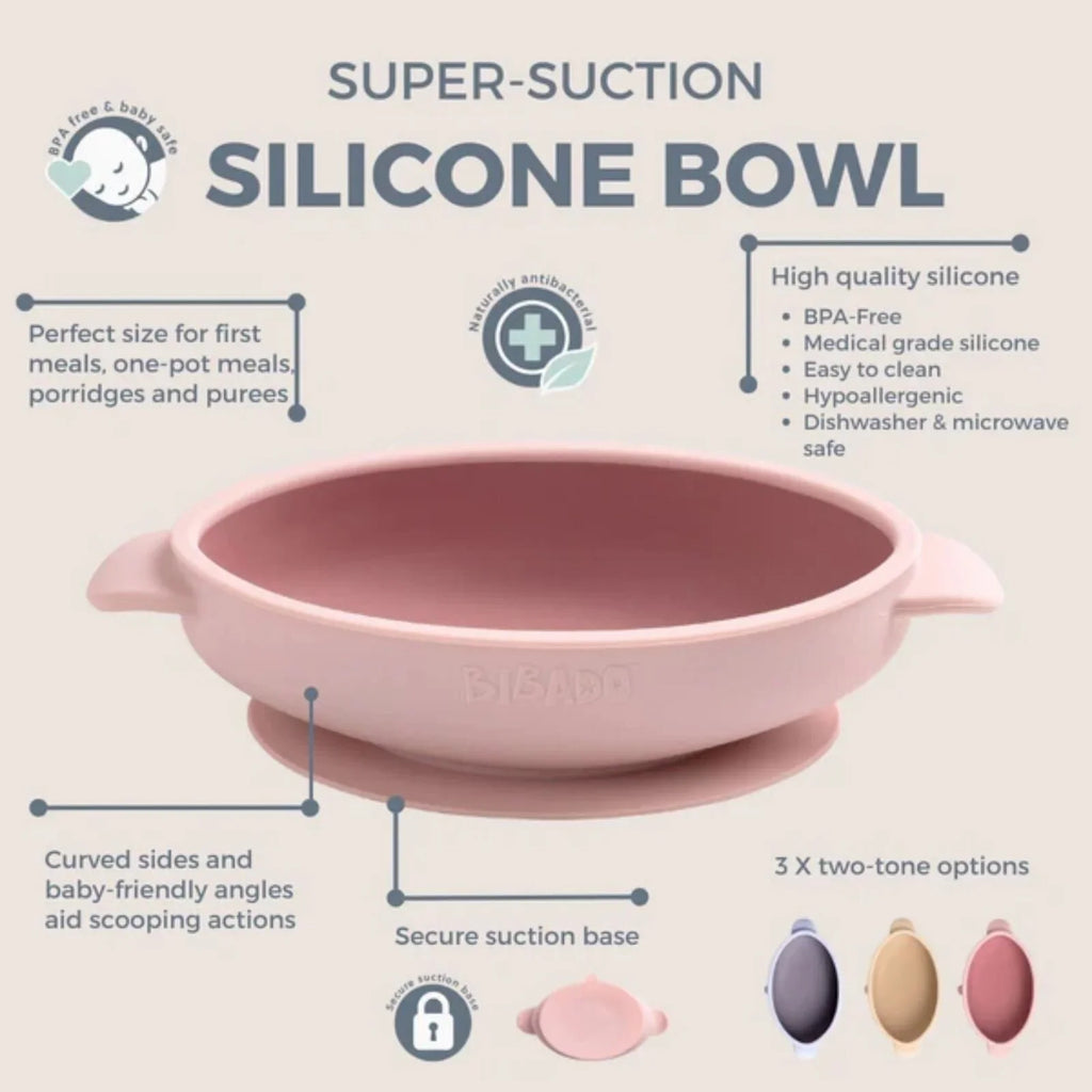 Silicone Suction Bowl in Blush