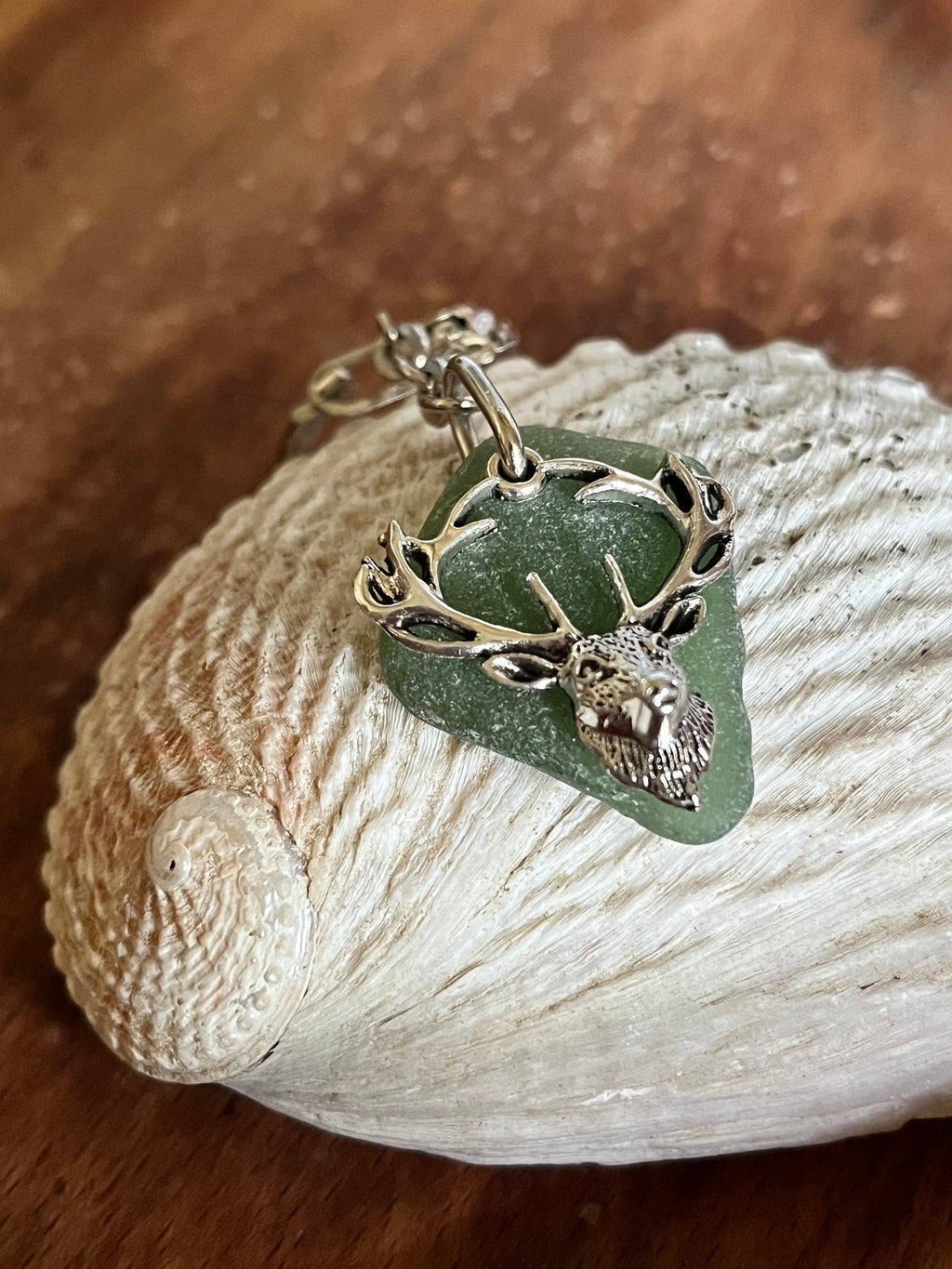 Scottish Sea Glass Stag Keyring
