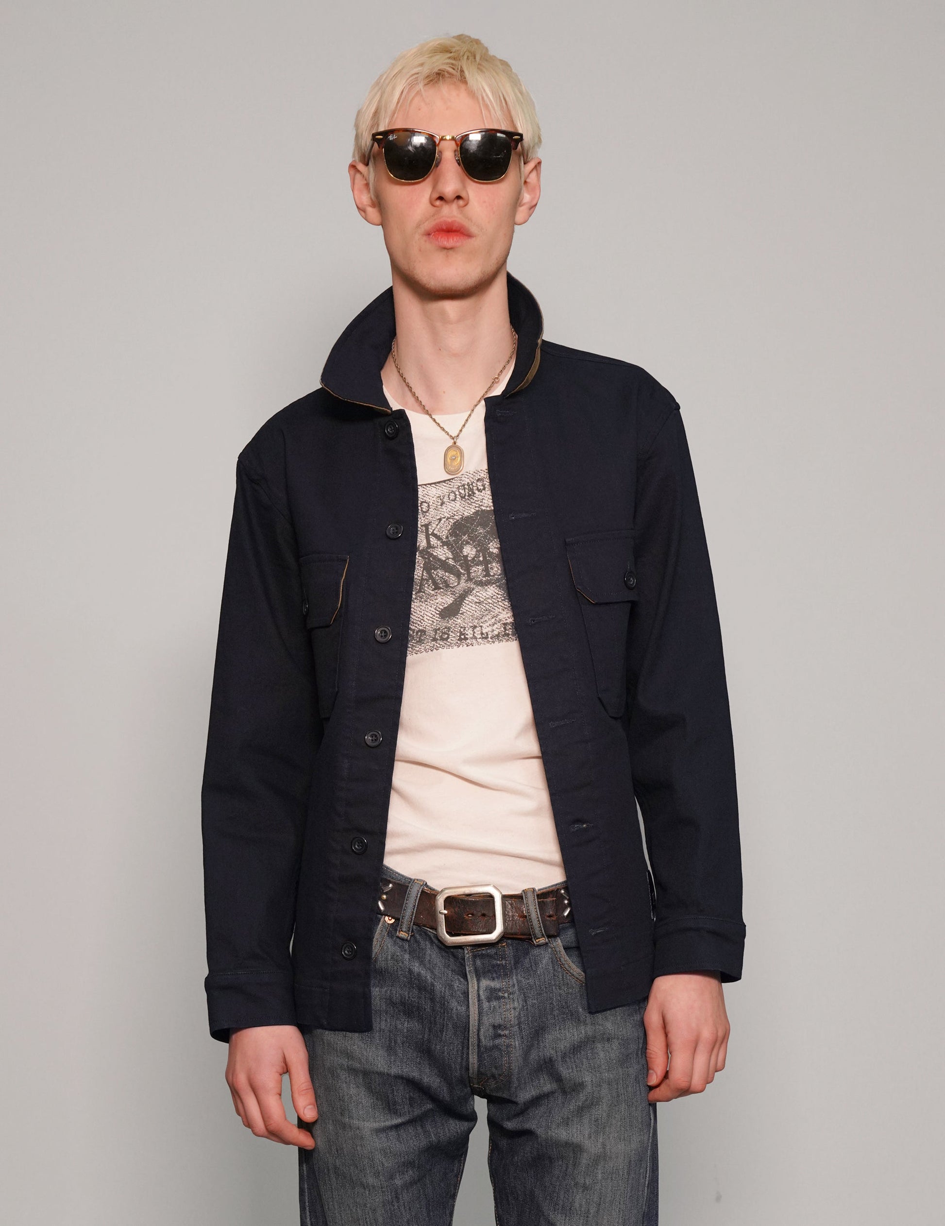 Navy Cotton Workshirt