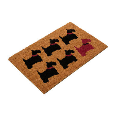 Scottie Dog Doormat in Natural Coir