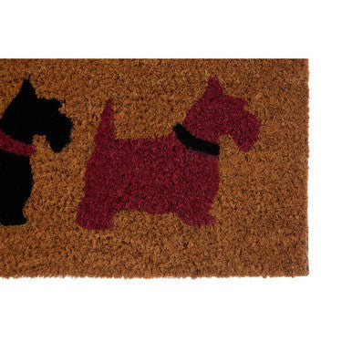 Scottie Dog Doormat in Natural Coir