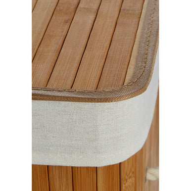 Natural Bamboo Square Laundry Hamper