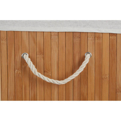 Natural Bamboo Square Laundry Hamper