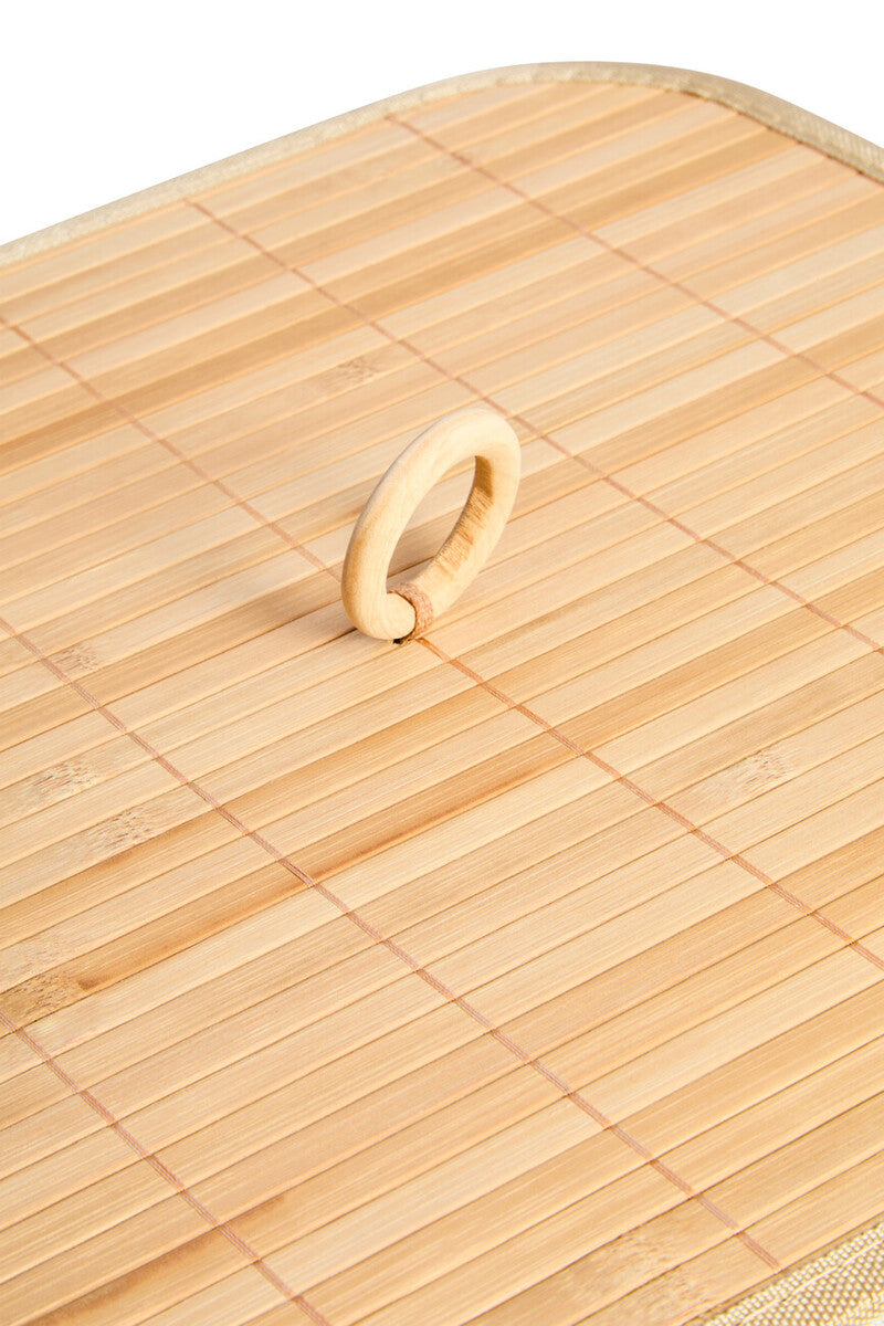Natural Bamboo Square Laundry Hamper