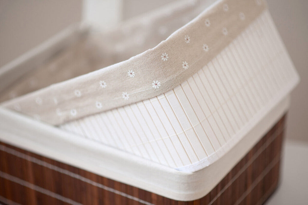 Dark Brown Bamboo Storage Boxes