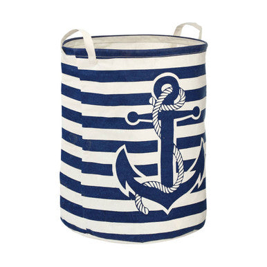 Blue and White Laundry Bag