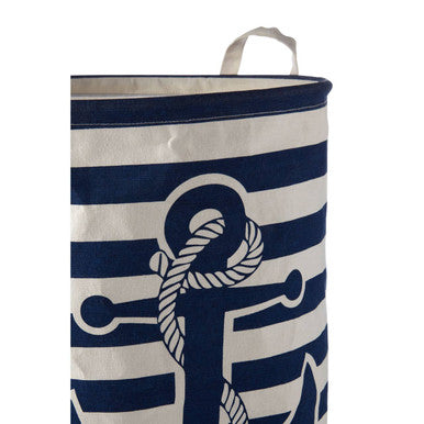 Blue and White Laundry Bag