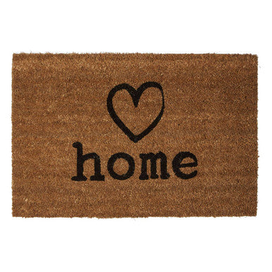 Charm Coir Doormat with Heart Motif