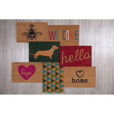 Charm Coir Doormat with Heart Motif
