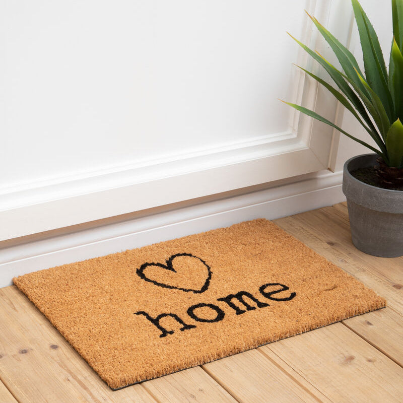 Charm Coir Doormat with Heart Motif