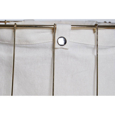 Set of Two Round Gold Wire Laundry Baskets