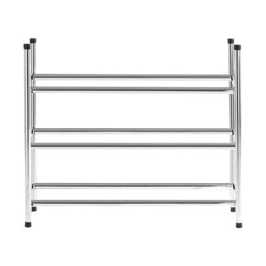 Three Tier Chrome Shoe Rack Expandable