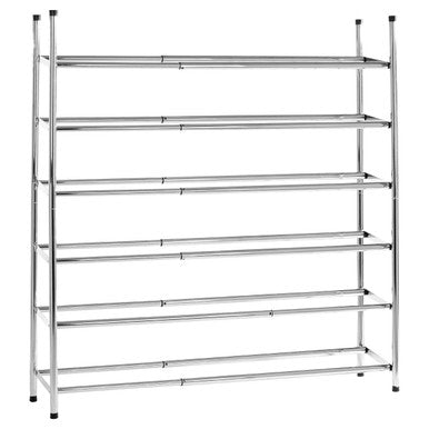 Six Tier Chrome Shoe Rack