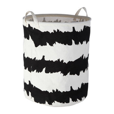 Black and White Laundry Basket