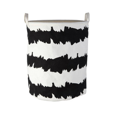 Black and White Laundry Basket