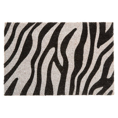 Zebra Print Coir Doormat