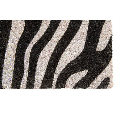 Zebra Print Coir Doormat