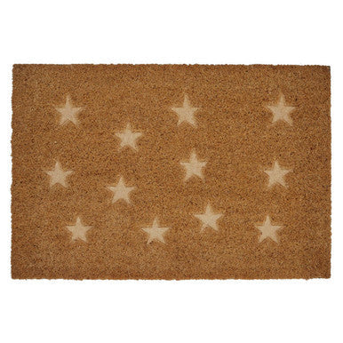Star Embossed Coir Doormat
