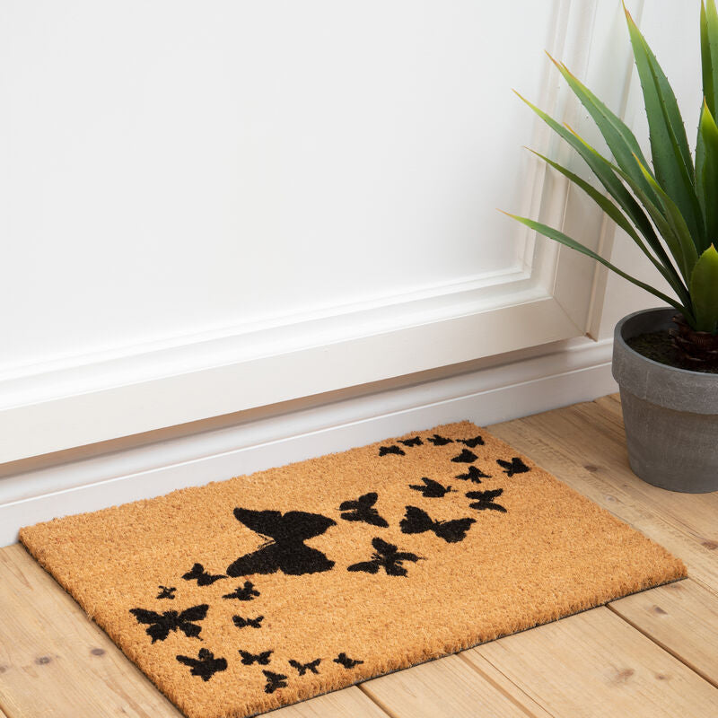 Butterflies Doormat with Soft Colour Design