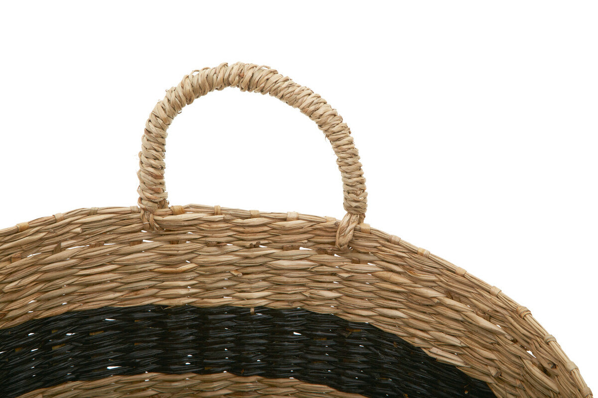 Set of 2 Seagrass Baskets with Black Stripes | Arles