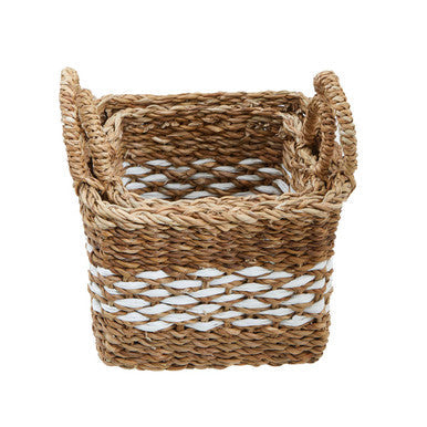 Set of Two Square Seagrass Baskets
