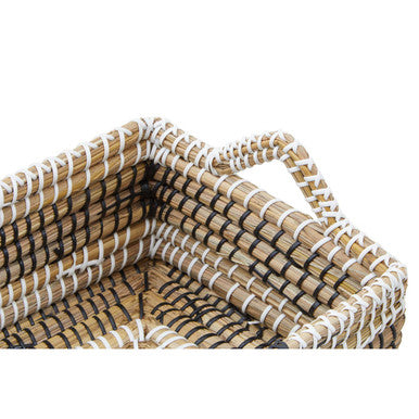 Set of Two Woven Straw Baskets