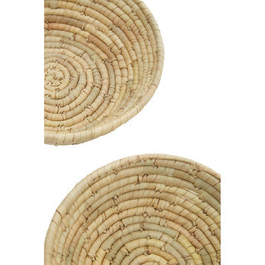 Set of Three Palm Leaf Storage Baskets