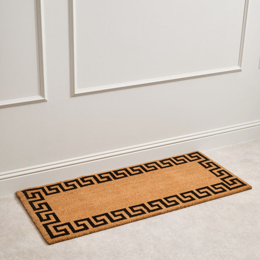 Greek Key Coir Doormat